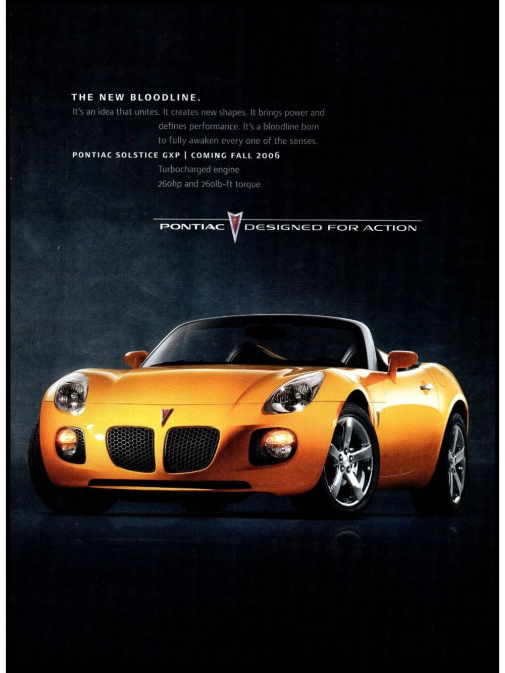 2006 Pontiac Solstice GXP Convertible Roadster Vintage Print Ad Wall Art